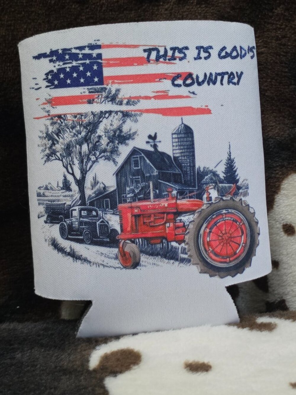 5 For $25 Gods Country 12OZ Beverage Koozie Neoprene Drink Can Cooler